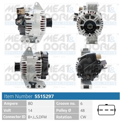 Meat Doria Alternator/Dynamo 5515297