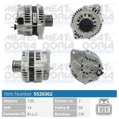 Meat Doria Alternator/Dynamo 5520302