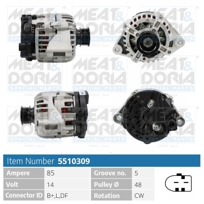 Meat Doria Alternator/Dynamo 5510309