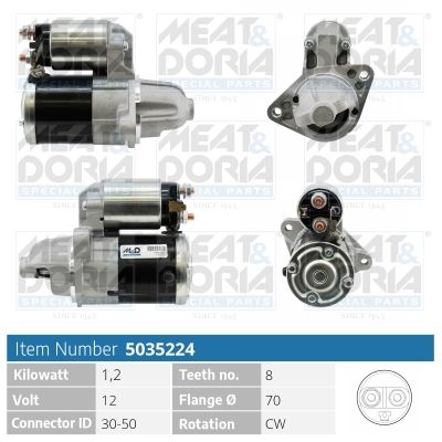 Meat Doria Startmotor / Starter 5035224