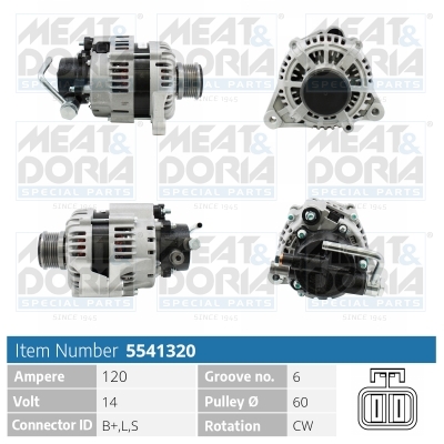 Meat Doria Alternator/Dynamo 5541320