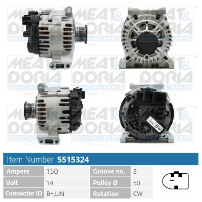 Meat Doria Alternator/Dynamo 5515324