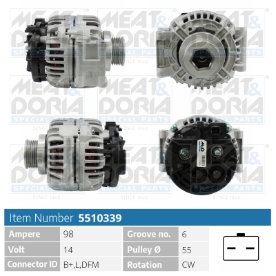 Meat Doria Alternator/Dynamo 5510339