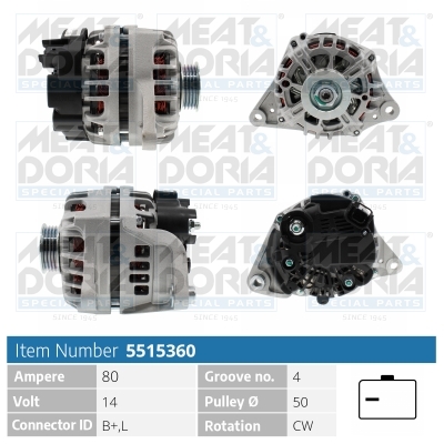 Meat Doria Alternator/Dynamo 5515360