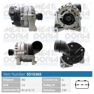 Meat Doria Alternator/Dynamo 5515365