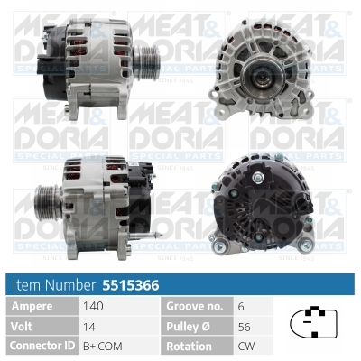 Meat Doria Alternator/Dynamo 5515366