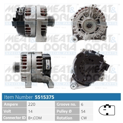 Meat Doria Alternator/Dynamo 5515375