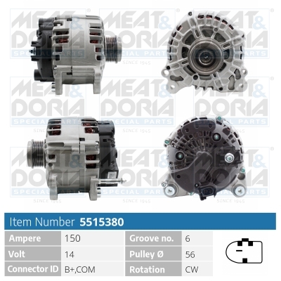 Meat Doria Alternator/Dynamo 5515380