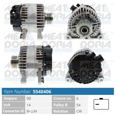 Meat Doria Alternator/Dynamo 5540406