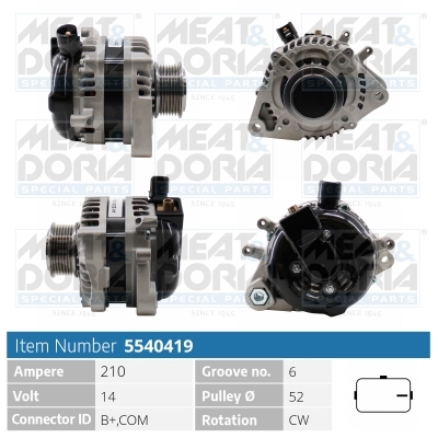Meat Doria Dynamo / Alternator 5540419