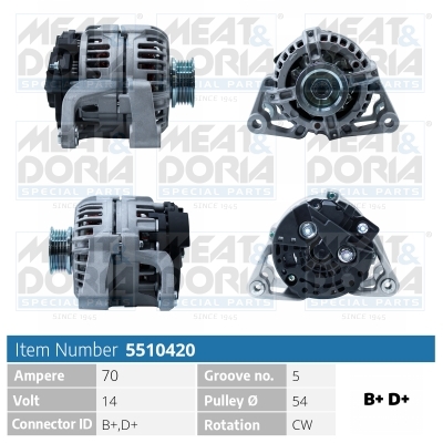 Meat Doria Alternator/Dynamo 5510420