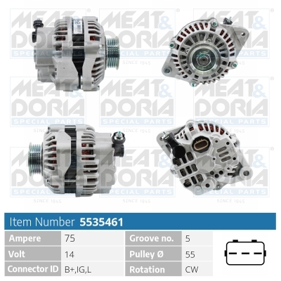 Meat Doria Alternator/Dynamo 5535461
