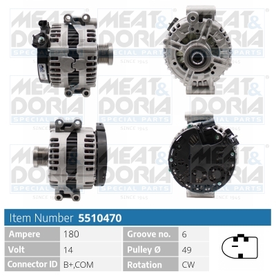 Meat Doria Alternator/Dynamo 5510470