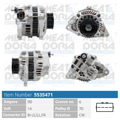 Meat Doria Alternator/Dynamo 5535471