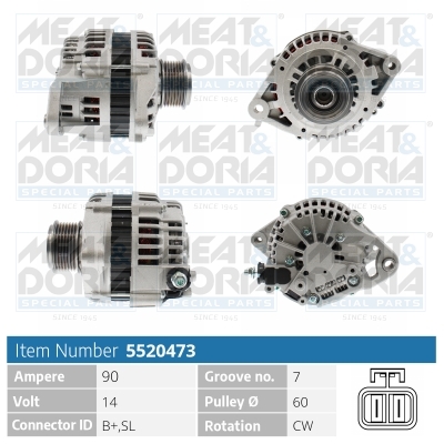 Meat Doria Alternator/Dynamo 5520473
