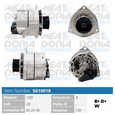Meat Doria Alternator/Dynamo 5610018