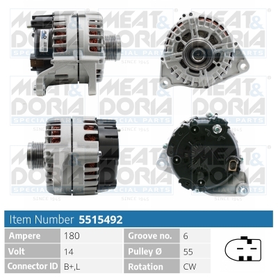 Meat Doria Alternator/Dynamo 5515492