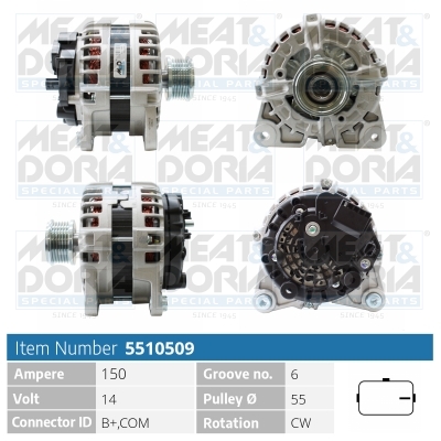 Meat Doria Alternator/Dynamo 5510509
