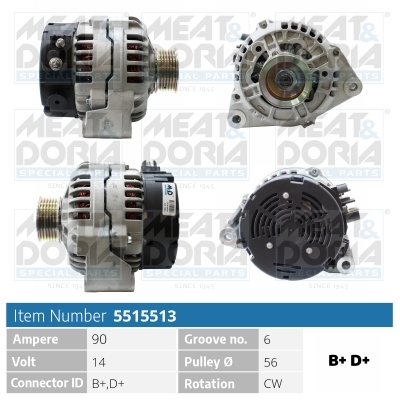 Meat Doria Alternator/Dynamo 5515513