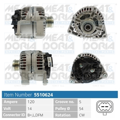 Meat Doria Alternator/Dynamo 5510624
