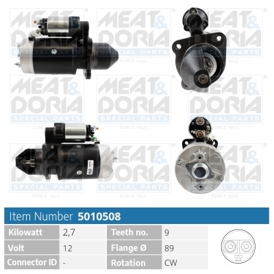 Meat Doria Startmotor / Starter 5010508