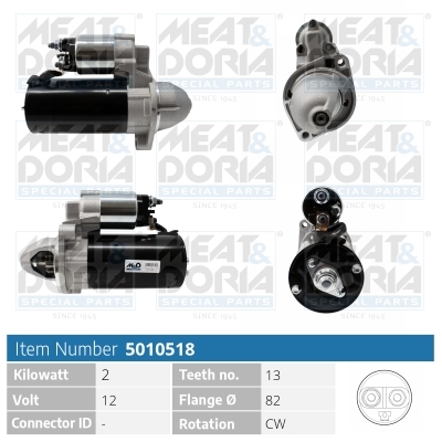 Meat Doria Startmotor / Starter 5010518