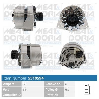 Meat Doria Dynamo / Alternator 5510594