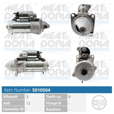 Meat Doria Startmotor / Starter 5010504