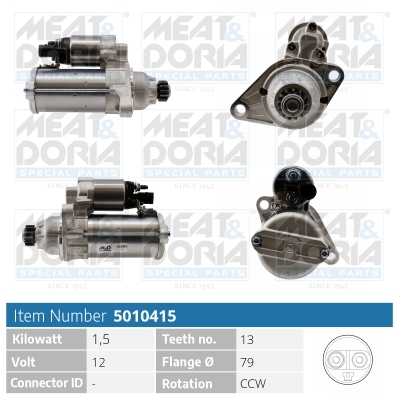 Meat Doria Startmotor / Starter 5010415