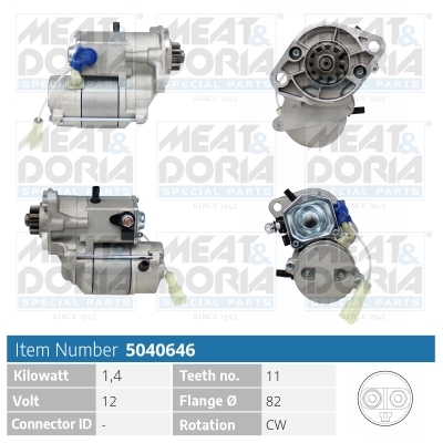 Meat Doria Startmotor / Starter 5040646