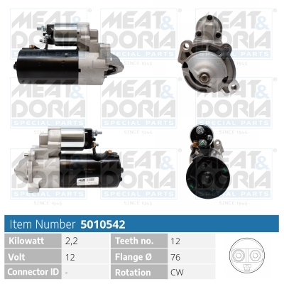 Meat Doria Startmotor / Starter 5010542