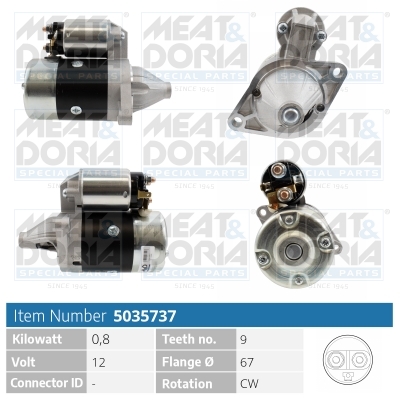 Meat Doria Startmotor / Starter 5035737