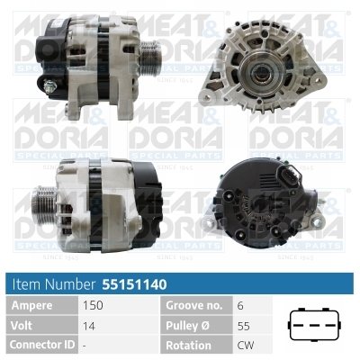 Meat Doria Alternator/Dynamo 55151140