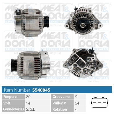 Meat Doria Dynamo / Alternator 5540845