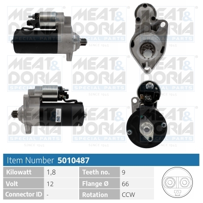 Meat Doria Startmotor / Starter 5010487