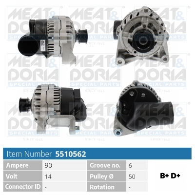 Meat Doria Dynamo / Alternator 5510562