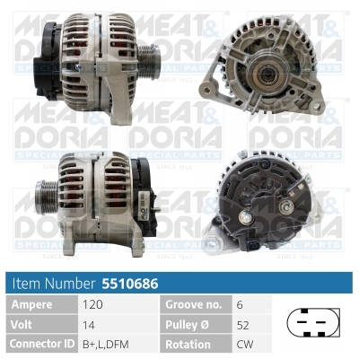 Meat Doria Alternator/Dynamo 5510686