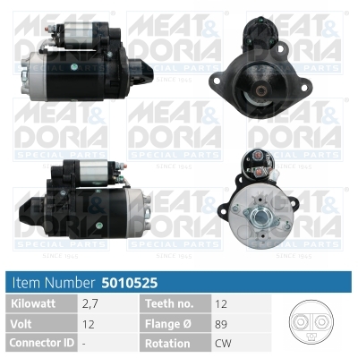 Meat Doria Startmotor / Starter 5010525