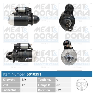 Meat Doria Startmotor / Starter 5010391