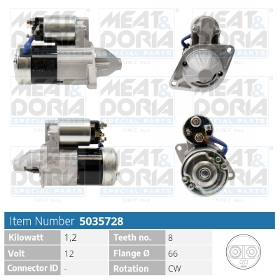 Meat Doria Startmotor / Starter 5035728