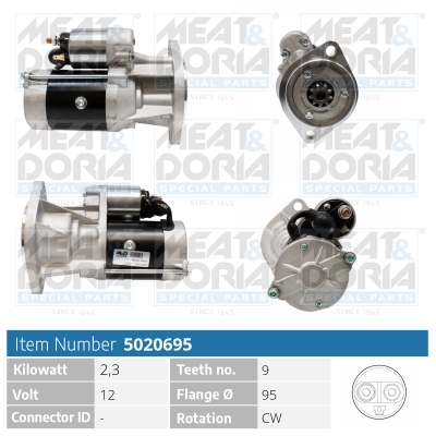 Meat Doria Startmotor / Starter 5020695