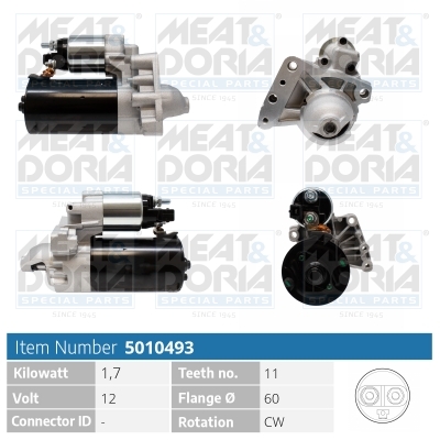 Meat Doria Startmotor / Starter 5010493