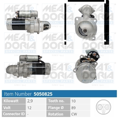 Meat Doria Startmotor / Starter 5050825