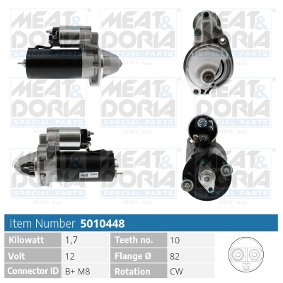 Meat Doria Startmotor / Starter 5010448