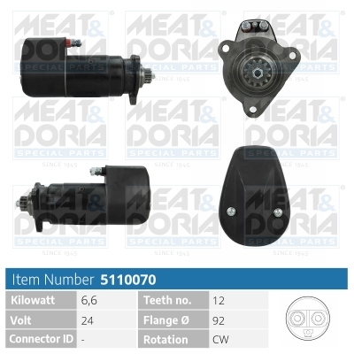 Meat Doria Startmotor / Starter 5110070
