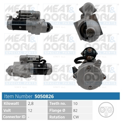 Meat Doria Startmotor / Starter 5050826
