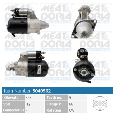 Meat Doria Startmotor / Starter 5040562