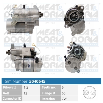 Meat Doria Startmotor / Starter 5040645