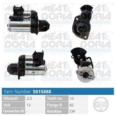 Meat Doria Startmotor / Starter 5015888