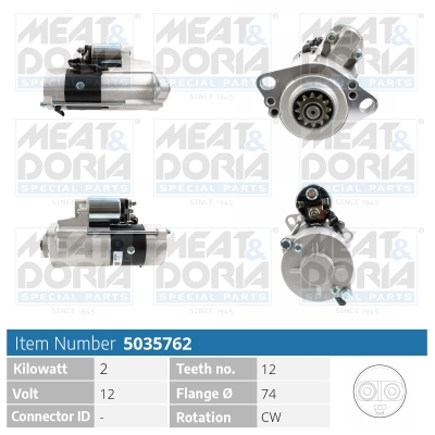 Meat Doria Startmotor / Starter 5035762